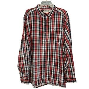 Mountain Khakis Flannel Plaid Shirt Men’s XL Red Button Front Long Sleeve Cotton